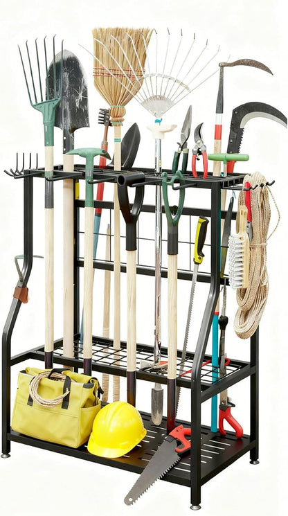 Garden Tool Organizer Yard Tool Tower Rack Shed Organization | Garage by YIZAIJIA