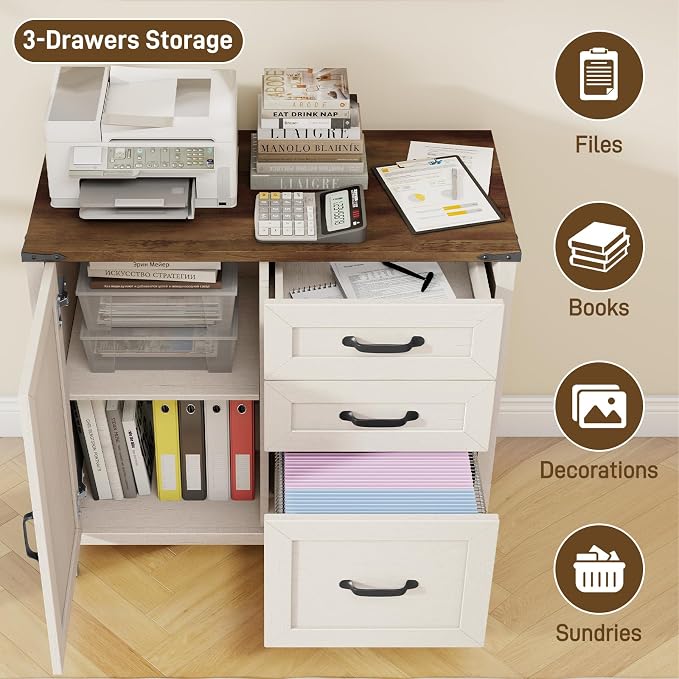 3 Drawers Farmhouse File Cabinet - Image 4