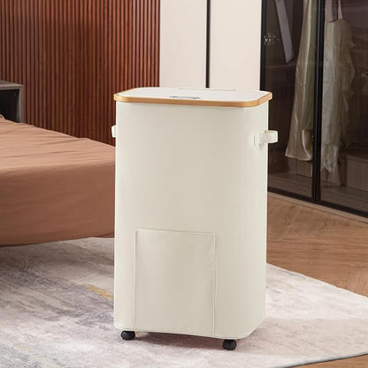 Vincona Laundry Basket with Wheels, Tall Dirty Clothes Hamper on Wheels - Image 7
