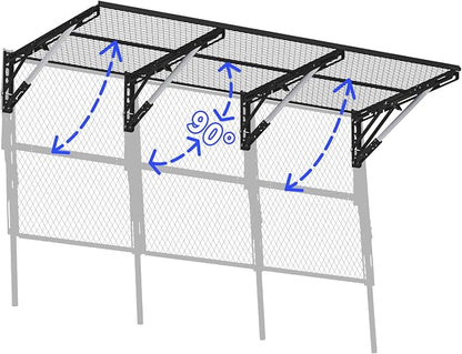 Heavy Duty Foldable Garage Storage Shelves Wall Mounted Metal Rack Unit by Unknown