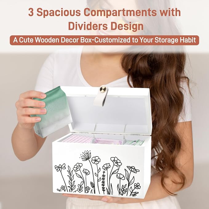 100% Solid Wood Tampon Holder Box - Image 4