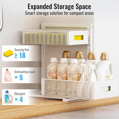 Full Metal Under Sink Organizer, Pull Out Cabinet Organizers and Storage - Image 7