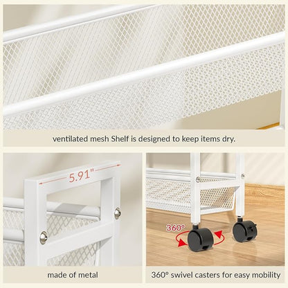 6 Tier Slim Storage Cart, Narrow Cart - Image 7