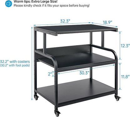 32.3" x 18.9" Extra Large Printer Stand Table - Image 2