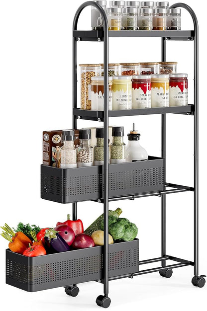 KINGRACK 4-Tier Slim Storage Cart by KINGRACK