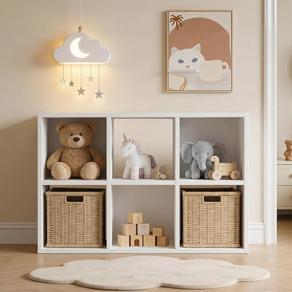 LUCKLIFE 6-Cube Storage Organizer, Stackable Modular Bookcase Shelf by Furnitureseries