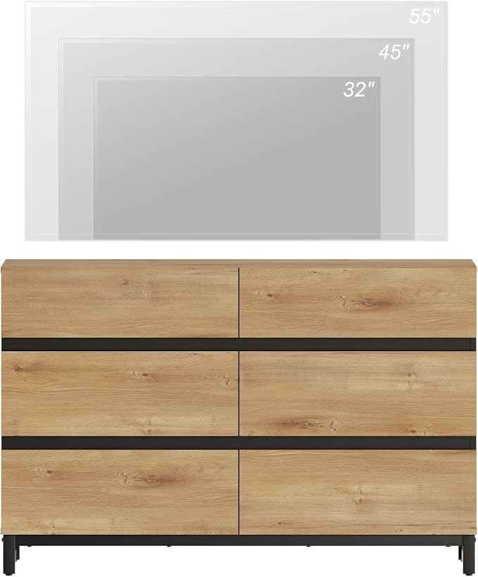 WAMPAT Dresser for Bedroom, Modern Wood Dresser - Image 8