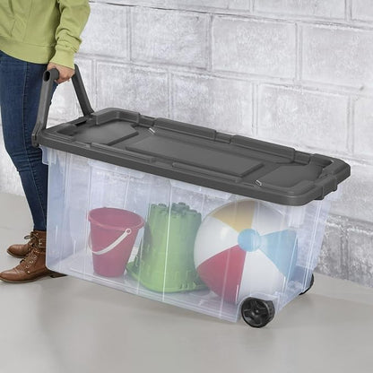 Extra Large Storage Bin, 40 Gallon Wheeled Plastic Storage Container - Image 4