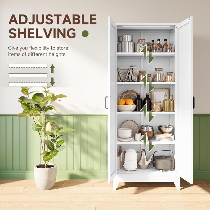 Letaya 75" H Metal Storage Cabinet - Image 5