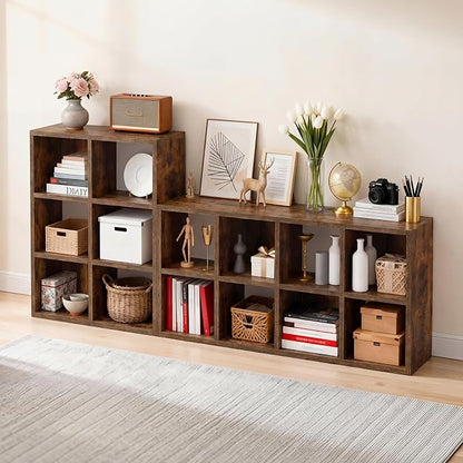 LUCKLIFE 6-Cube Storage Organizer, Stackable Modular Bookcase Shelf - Image 7