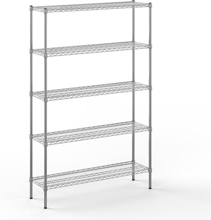14" Deep x 48" Wide x 74" Height Wire Shelving Kit | 5-Tier | NSF Commercial by Regal+Altair