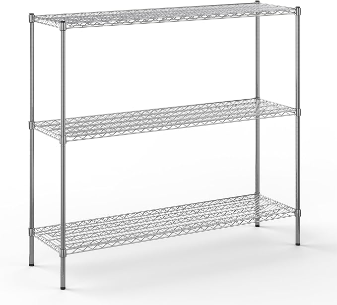 18" Deep x 60" Wide x 54" Height Wire Shelving Kit | 3-Tier | NSF Commercial by Regal+Altair