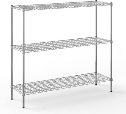 18" Deep x 60" Wide x 54" Height Wire Shelving Kit | 3-Tier | NSF Commercial by Regal+Altair