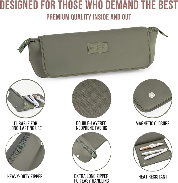 BAREFOOT CARIBOU Hair Tools Travel Bag and Heat Resistant Mat - Image 7