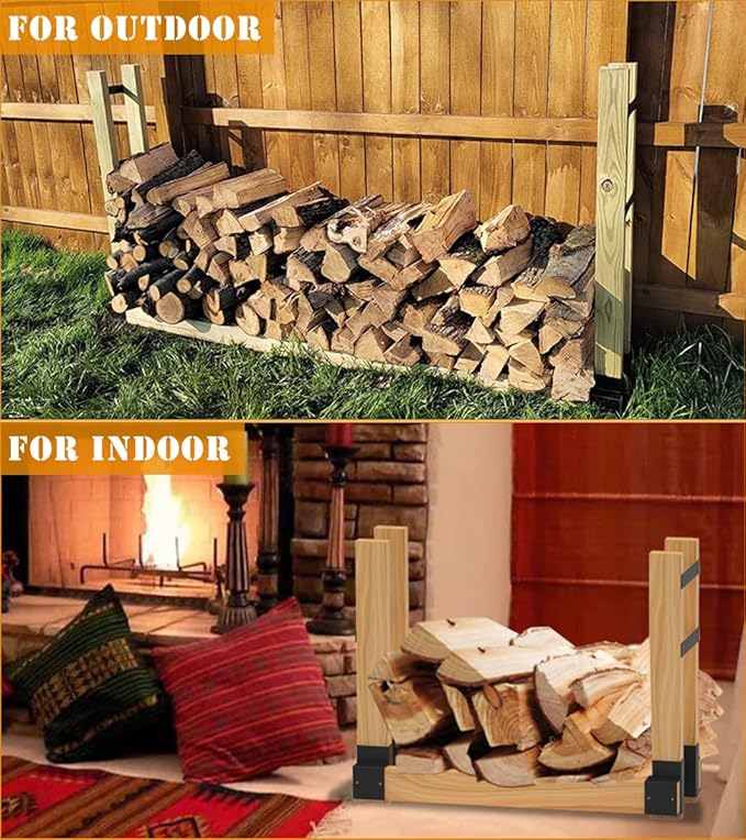 Outdoor Firewood Rack Brackets Kit - Image 6