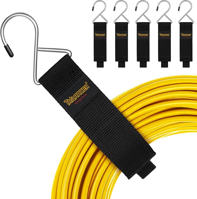 Extension Cord Organizer and Hanger, Trilancer Hook-and-Loop Storage Straps by Trilancer
