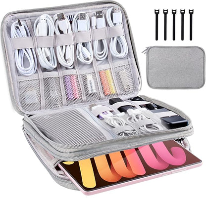 Electronics Organizer Travel Case Cord Cable Charger Organizer Bag Travel by CNPOP