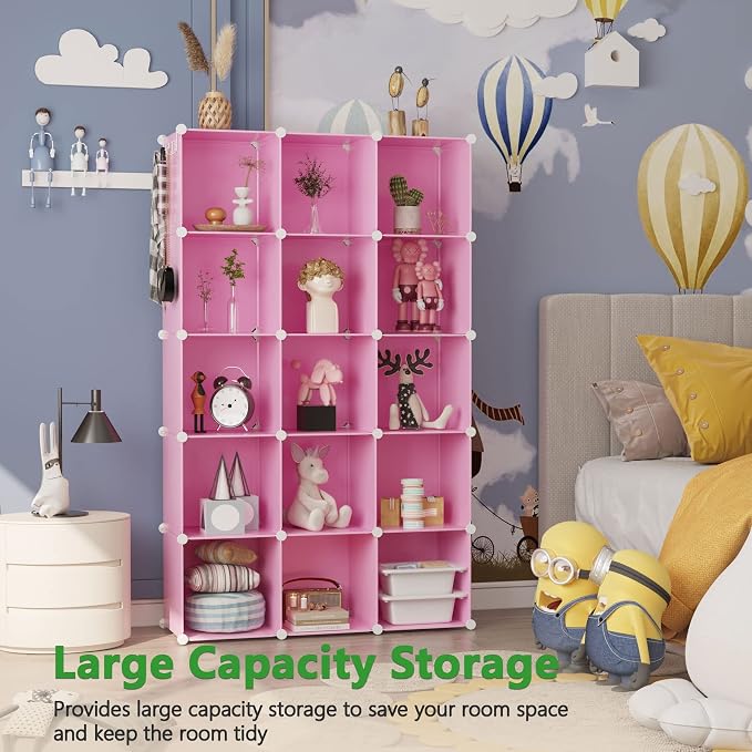 C&AHOME Cube Storage Organizer, 16-Cube Shelves Units, Plastic Storage Cubes - Image 4