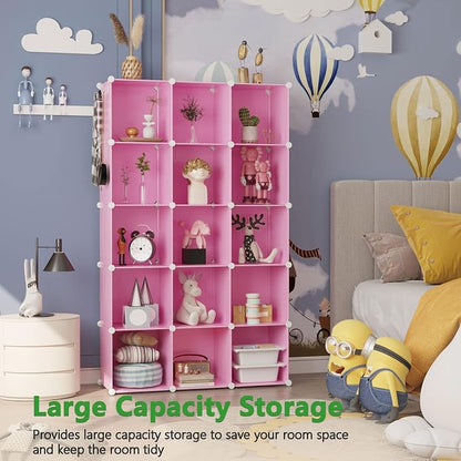 C&AHOME Cube Storage Organizer, 16-Cube Shelves Units, Plastic Storage Cubes - Image 4