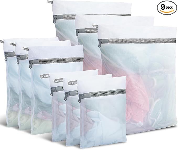 9Pcs Mesh Laundry Bags for Delicates, Laundry Bags Mesh Wash Bags, Lingerie by Unknown