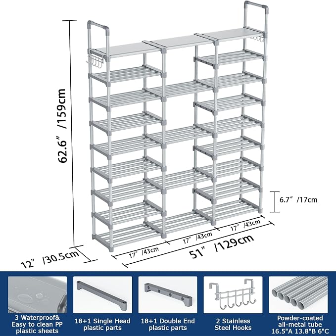 Mavivegue 9 Tiers Tall Shoe Organizer - Image 2