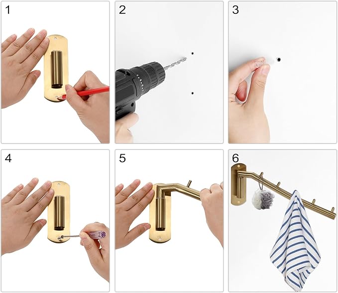 Sumnacon Stainless Steel Clothes Hanger Rack-Wall Mount Garment Hook - Image 6