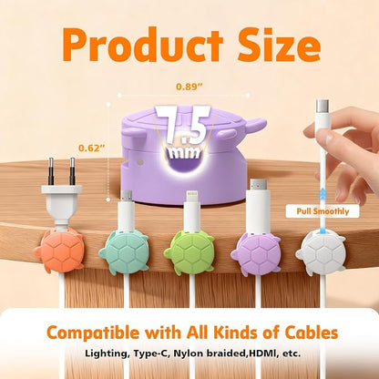 8 Pack Rotatable Cable Clips, Cord Organizer Spring Clip Cord Holder - Image 4