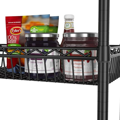 SINGAYE Shelf 6 Tier Wire Shelving Unit Adjustable Storage Shelves Big Basket - Image 8