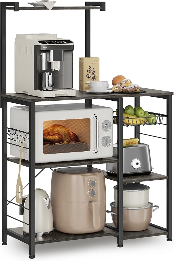 VASAGLE Baker's Rack, Microwave Stand, Kitchen Storage Rack by VASAGLEbySONGMICSHOME