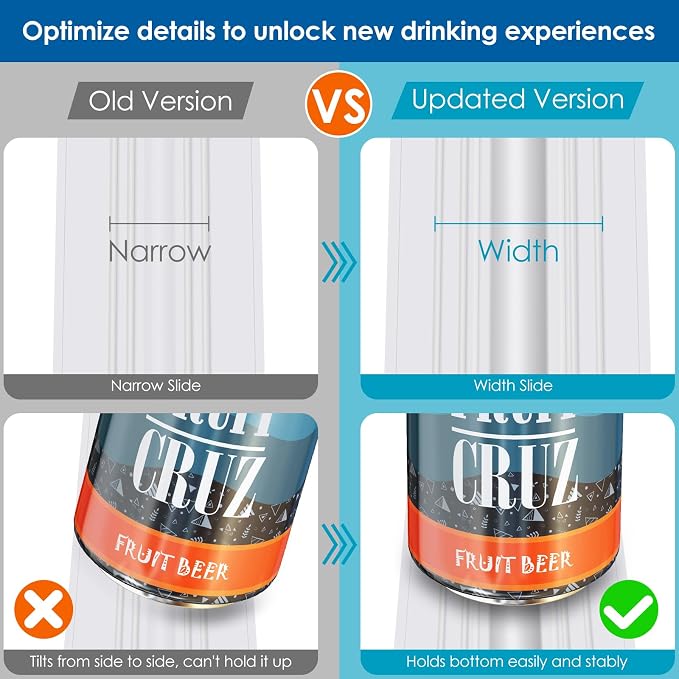 Drink Organizer for Fridge, Adjustable Width Soda Can Dispenser for - Image 5