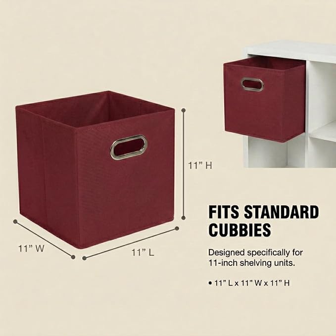Household Essentials Fabric Storage Bins 6 Piece Set - Image 5