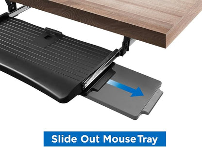 Mount-It! Under Desk Keyboard Tray, Slide-Out Keyboard & Mouse Drawer, - Image 5