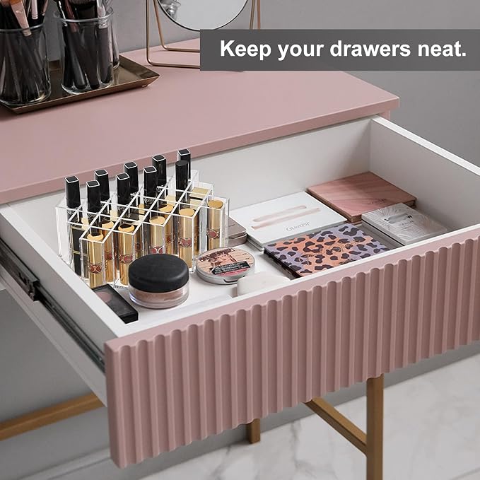 ELLDOO Rollerball Perfume Organizer, 23 Spaces Clear Acrylic Perfume Storage - Image 8
