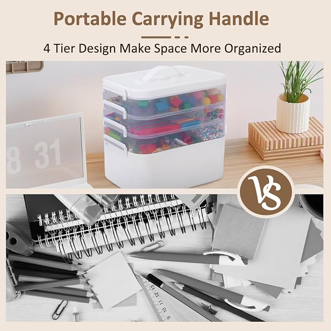 Gifhomfix 4-Layer Plastic Craft Organizers and Storage Box - Image 5