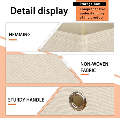 Foldable Storage Cubes Bins, 11 Inch Cloth Storage Cube Fabric Storage Box - Image 7