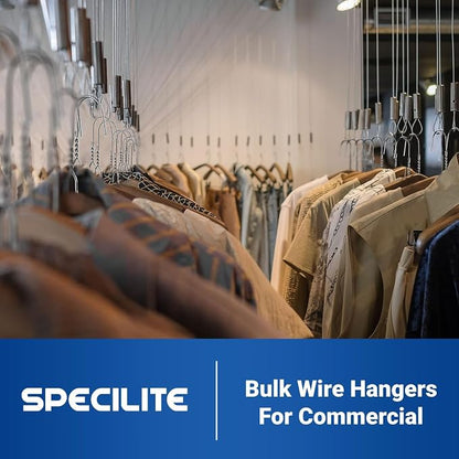 SPECILITE Wire Metal Clothes Hangers Bulk 150 Pack - Image 9