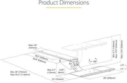 StarTech Under Desk Keyboard Tray, Mount Computer, Pad Wrist Rest - Image 9