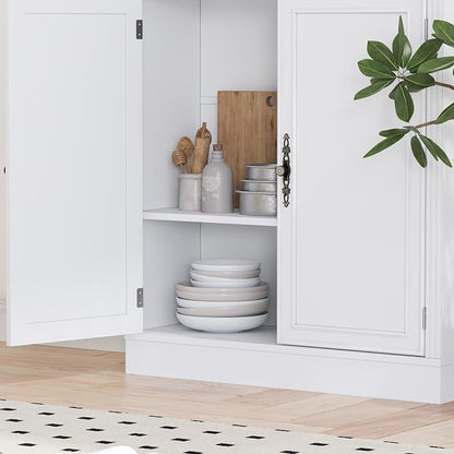 71.4" Tall Bookshelf with Cabinet, 5-Tier Floor Standing Bookcase with Doors & - Image 6