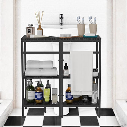 CADUKE Under Pedestal Sink Shelf, 2 Pack Under Sink Organizers and Storage - Image 5