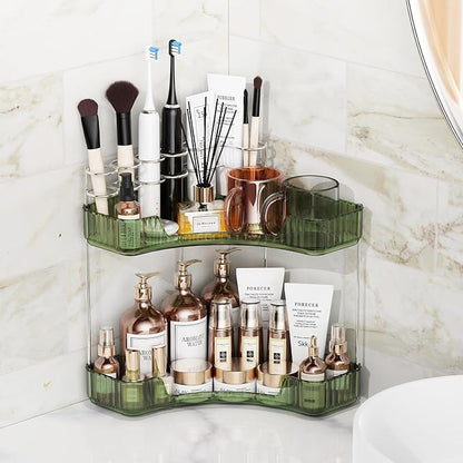 2-Tier Corner Bathroom Counter Organizer - Image 3