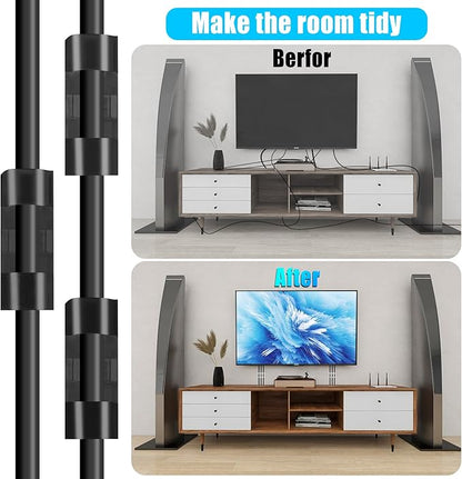 XHF 35pcs Large Self Adhesive Cable Clips Black, Wire Clips Cable Management - Image 7
