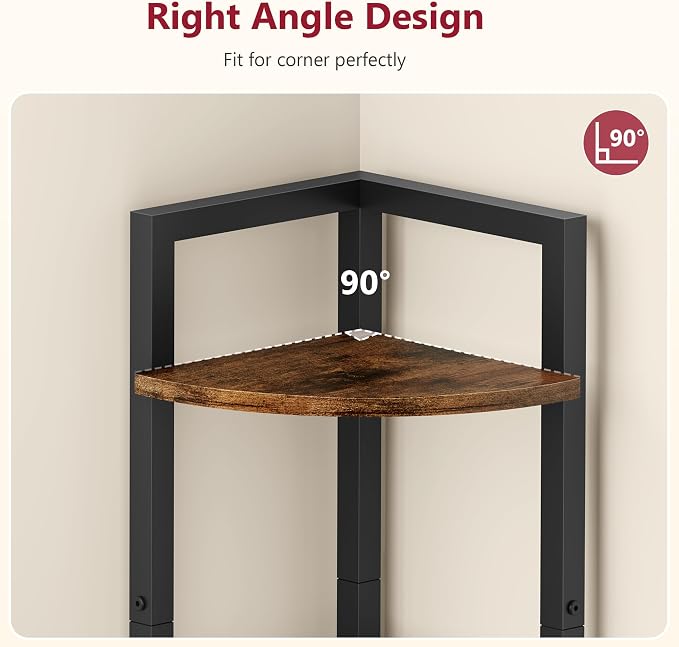 Tajsoon Corner Shelf Stand 3 Tier 39.5" - Image 4