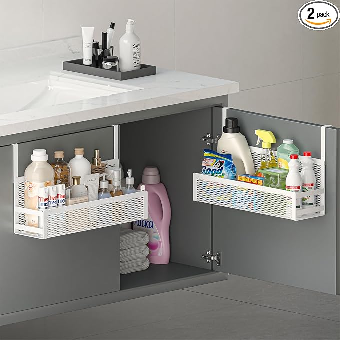 Hanging Bathroom Baskets Fine Mesh Wire Storage Basket Over Cabinet Door by SHINEWON