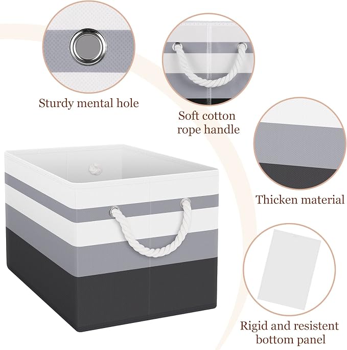 Storage Bins 6-Pack, Foldable Storage Baskets - Image 3