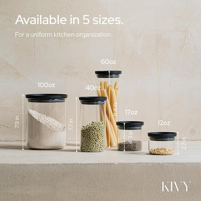 KIVY Airtight glass jars with transparent Glass Lid Glass airtight food storage - Image 6