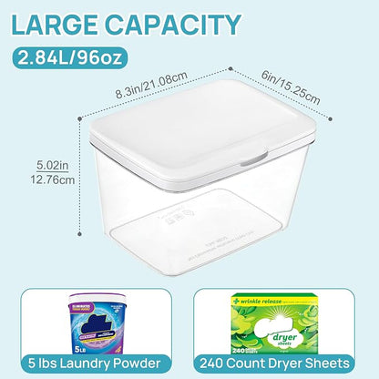 Vtopmart 4 Pack Laundry Pods Container and Dryer Sheet Holder, Detergent Powder - Image 2