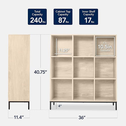 Best Choice Products 9-Cube Bookshelf, 3-Tier Wood Storage Bookcase W/Legs - Image 2