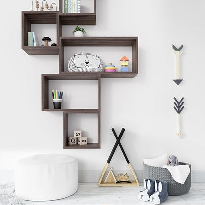 Wall Mount Shelf Set of 4, Floating Cube Shelves - Image 6