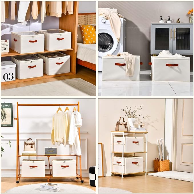INSTY Shoe Organizer for Closet, 2 Pack Foldable Shoe Storage Containers - Image 6