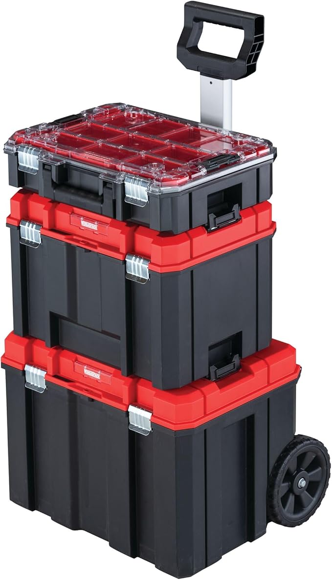 CRAFTSMAN VERSASTACK 17.126-in Metal Wheels Lockable Tool Box by CRAFTSMAN